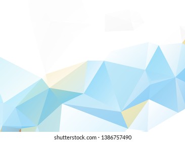 Abstract mosaic Blue White Polygonal Geometric Triangle Background, Low Poly Style. Business Design Templates modern Triangle Background.