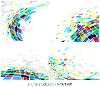 Abstract mosaic colorful background. Vector illustration.