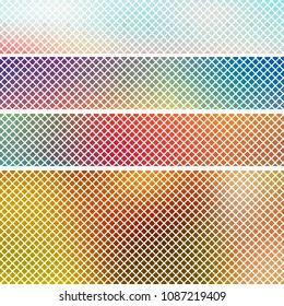 Abstract mosaic colorful backgrounds set.