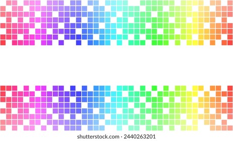 Abstract mosaic colorful square pixels background of geometric shapes simple flat style. Vector pattern. ready to use for cloth, wrap and other.