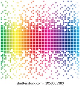 Abstract mosaic of concave spectrum, vector template