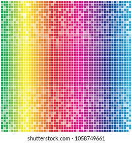 Abstract mosaic of concave spectrum, vector template