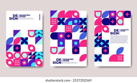 abstract mosaic cover design with modern style