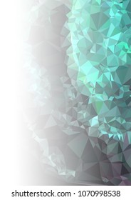 Abstract mosaic decorative background with a blank space for text or photo. Copy space. Vector clip art.