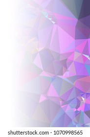 Abstract mosaic decorative background with a blank space for text or photo. Copy space. Vector clip art.