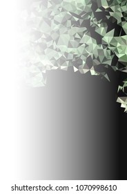 Abstract mosaic decorative background with a blank space for text or photo. Copy space. Vector clip art.