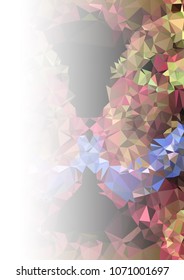 Abstract mosaic decorative background with a blank space for text or photo. Copy space. Vector clip art.