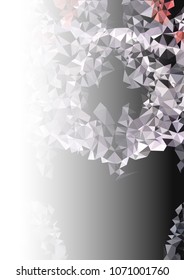 Abstract mosaic decorative background with a blank space for text or photo. Copy space. Vector clip art.