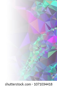 Abstract mosaic decorative background with a blank space for text or photo. Copy space. Vector clip art.