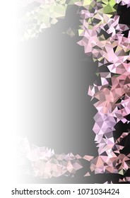 Abstract mosaic decorative background with a blank space for text or photo. Copy space. Vector clip art.
