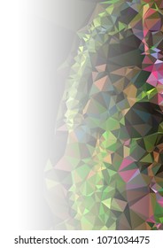 Abstract mosaic decorative background with a blank space for text or photo. Copy space. Vector clip art.