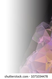 Abstract mosaic decorative background with a blank space for text or photo. Copy space. Vector clip art.