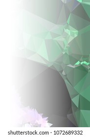 Abstract mosaic decorative background with a blank space for text or photo. Copy space. Vector clip art.