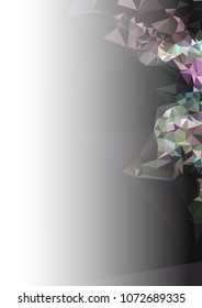 Abstract mosaic decorative background with a blank space for text or photo. Copy space. Vector clip art.