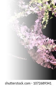 Abstract mosaic decorative background with a blank space for text or photo. Copy space. Vector clip art.