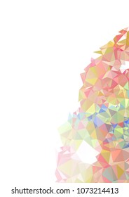 Abstract mosaic decorative background with a blank space for text or photo. Copy space. Vector clip art.