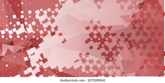 Abstract mosaic decorative background with a blank space for text or photo. Copy space. Vector clip art.