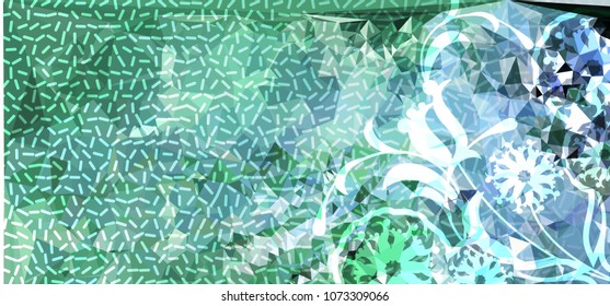 Abstract mosaic decorative background with a blank space for text or photo. Copy space. Vector clip art.