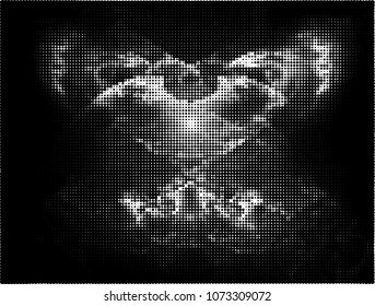 Abstract mosaic decorative background with a blank space for text or photo. Copy space. Vector clip art.