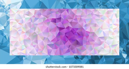 Abstract mosaic decorative background with a blank space for text or photo. Copy space. Vector clip art.