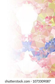 Abstract mosaic decorative background with a blank space for text or photo. Copy space. Vector clip art.