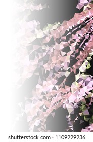 Abstract mosaic decorative background with a blank space for text or photo. Copy space. Vector clip art.