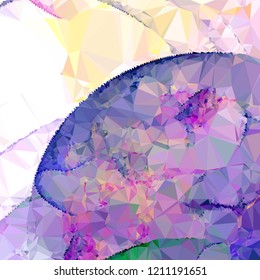 Abstract mosaic decorative background with a blank space for text or photo.  Vector clip art.