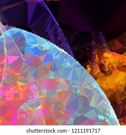 Abstract mosaic decorative background with a blank space for text or photo.  Vector clip art.