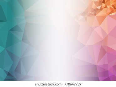 Abstract mosaic decorative background with a blank space for text or photo. Copy space. Vector clip art.