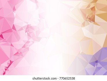 Abstract mosaic decorative background with a blank space for text or photo. Copy space. Vector clip art.