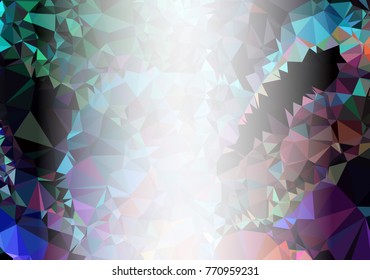 Abstract mosaic decorative background with a blank space for text or photo. Copy space. Vector clip art.