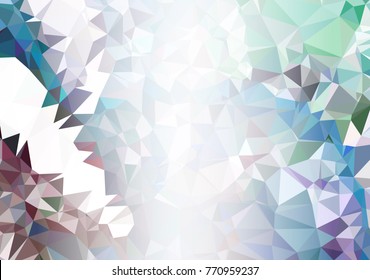 Abstract mosaic decorative background with a blank space for text or photo. Copy space. Vector clip art.
