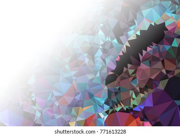 Abstract mosaic decorative background with a blank space for text or photo. Copy space. Vector clip art.