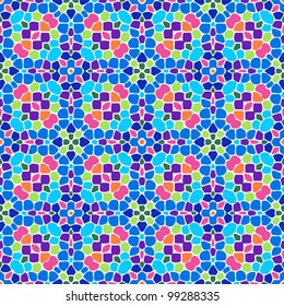 Abstract mosaic decorative seamless pattern background vector illustration