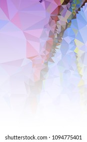 Abstract mosaic decorative vertical background with a blank space for text or photo. Copy space. Vector clip art.