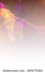 Abstract mosaic decorative vertical background with a blank space for text or photo. Copy space. Vector clip art.