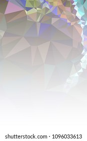 Abstract mosaic decorative vertical background with a blank space for text or photo. Copy space. Vector clip art.