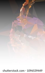 Abstract mosaic decorative vertical background with a blank space for text or photo. Copy space. Vector clip art.