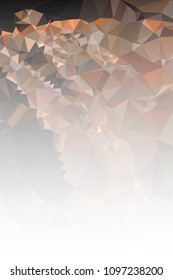 Abstract mosaic decorative vertical background with a blank space for text or photo. Copy space. Vector clip art.