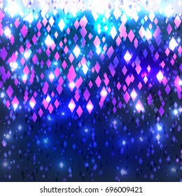Abstract mosaic design element made of rhombus glitter.