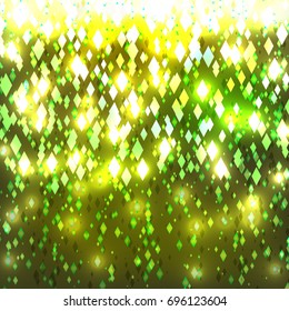 Abstract mosaic design element made of rhombus glitter.