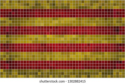 Abstract Mosaic Flag of Catalonia - Illustration