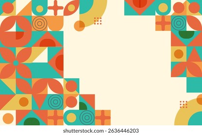 Abstract mosaic flat colorful background
