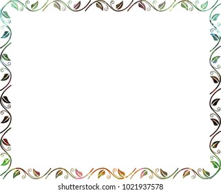 Abstract mosaic floral frame.  Vector clip art