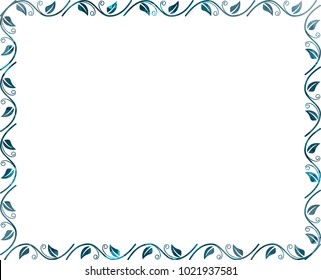 Abstract mosaic floral frame.  Vector clip art