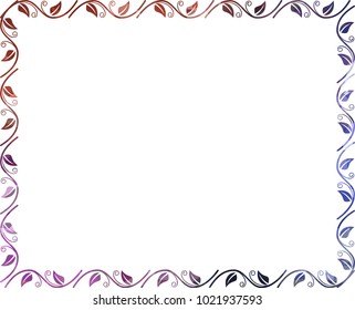 Abstract mosaic floral frame.  Vector clip art
