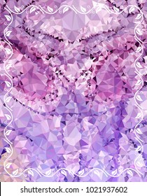 Abstract mosaic floral frame.  Vector clip art