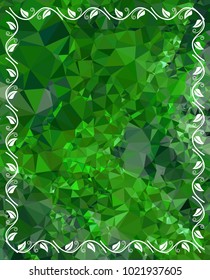 Abstract mosaic floral frame.  Vector clip art