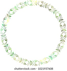 Abstract mosaic floral frame.  Vector clip art