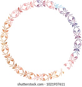 Abstract mosaic floral frame.  Vector clip art